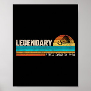 Póster Leyenda del jugador de Badminton desde octubre de 