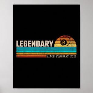 Póster Leyenda del jugador de billar desde el nacimiento