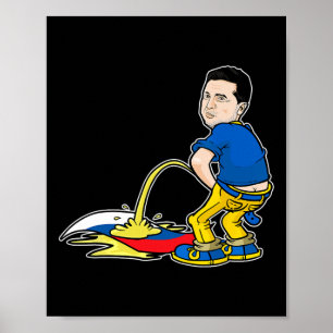 Póster Leyenda del presidente de Ucrania Zelensky orinand