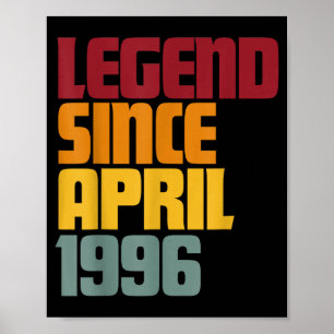 Póster Leyenda desde abril de 1996 cumpleaños 30 - vintag