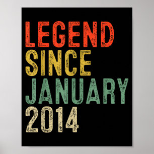 Póster Leyenda Desde Enero 2014 Regalos Cumpleaños 12 Año