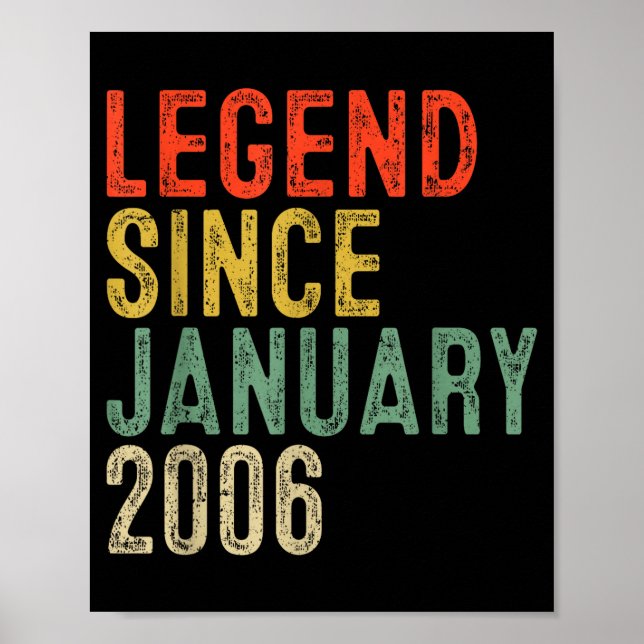 Póster Leyenda desde enero de 2006 Regalos de cumpleaños  (Frente)
