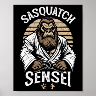 Póster Leyenda guerrera karate Sasquatch Sensei Bigfoot M