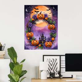 Póster Leyenda lunar encantada de Halloween