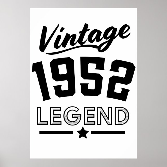 Póster Leyenda vintage de 1952 (Frente)