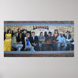 Póster leyendas de la música Country