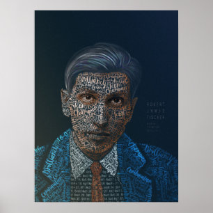 Póster Leyendas del ajedrez: Roberto James Fischer