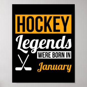 Póster Leyendas del hockey nacieron en enero regalo de cu