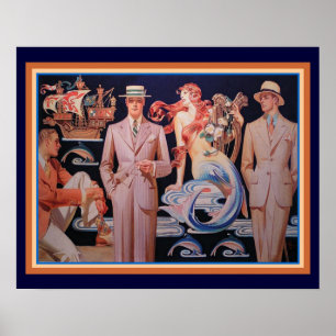 Póster Leyendecker Art Deco Moda Imprimir 16 x 20