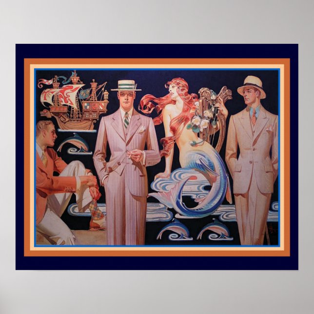 Póster Leyendecker Art Deco Moda Imprimir 16 x 20 (Frente)