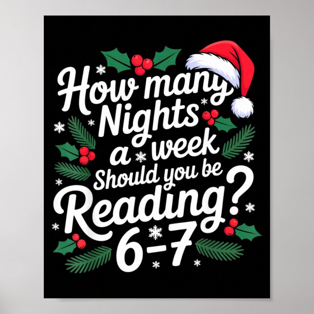 Póster Leyendo 67 Meme Englieacher Divertido 67 Navidad  (Frente)