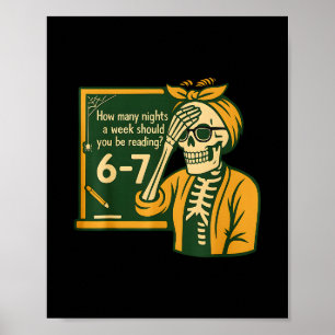 Póster Leyendo 67 Meme Profesor de Inglés Divertido 67 Am
