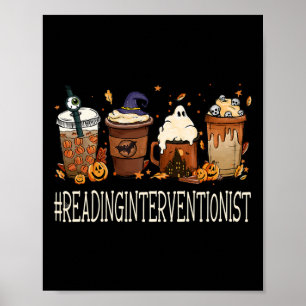 Póster Leyendo el horror intervencionista Cae el café Hal