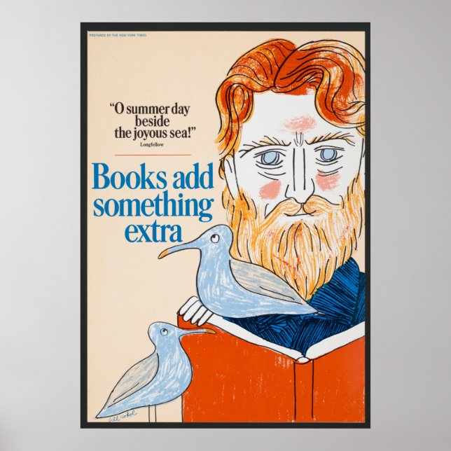 Póster Leyendo fotos antiguas de época antigua de estétic (Frente)