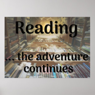Póster Leyendo, la aventura continúa
