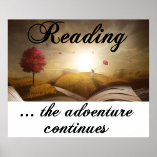 Póster Leyendo, la aventura continúa