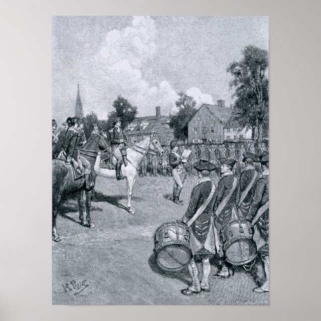 Póster Leyendo la Declaración antes de la de Washington (Frente)