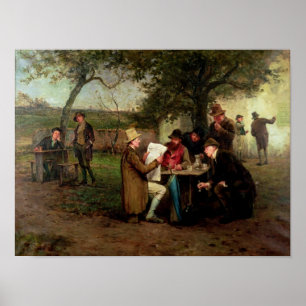 Póster Leyendo las noticias