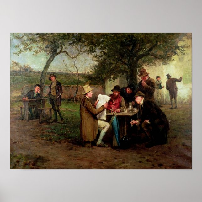 Póster Leyendo las noticias (Frente)