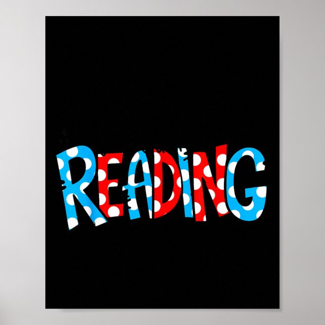 Póster Leyendo libros lector amante bibliotecario profeso (Frente)