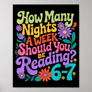 Póster Leyendo Seis Siete Libro de Meme Amante 67 Profeso
