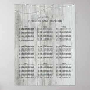 Póster Leyes de madera y de cadena Boda de asientos