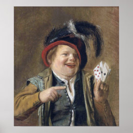 Póster Leyster - Un jugador de cartas