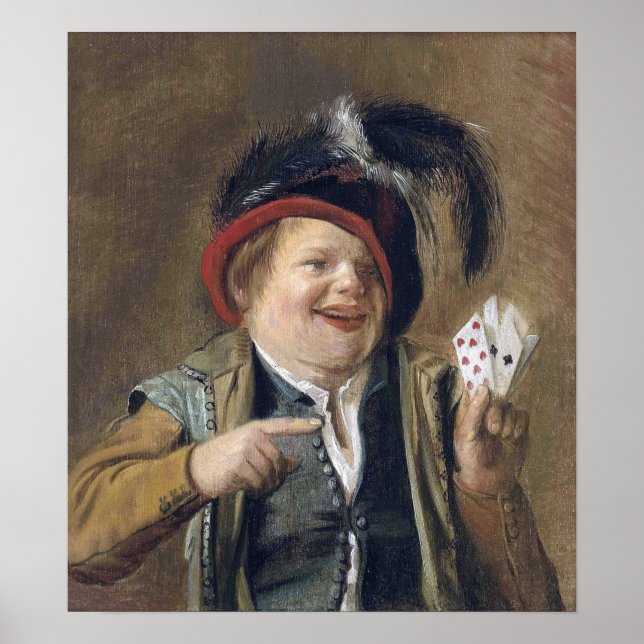 Póster Leyster - Un jugador de cartas (Frente)