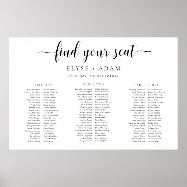 Póster Leyton Minimal 3 Poster de asientos en mesa de ban (Frente)