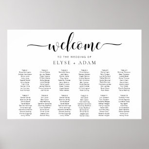 Póster Leyton Moderno Mínimo 12 Poster de asiento de mesa