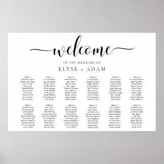 Póster Leyton Moderno Mínimo 12 Poster de asiento de mesa