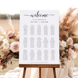 Póster Leyton Moderno Mínimo 15 Poster de asiento de mesa