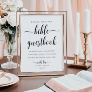 Póster Leyton Rótulo Nuestro libro de Bodas de la Biblia