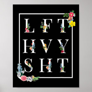 Póster Lft Hvy Sht Graciosos Hombres Gym Rat Entrenando P