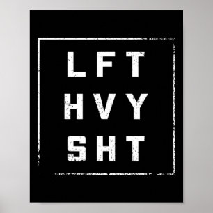 Póster Lft Hvy Sht Gym Set Diet Weights Dream Body