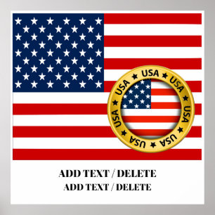 Póster LG. POSTER de Bandera Estadounidense