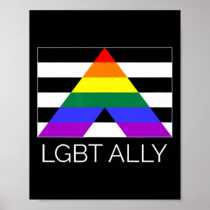 Póster Lgbt Ally Arcoiris Bandera Del Orgullo Gay Camiset