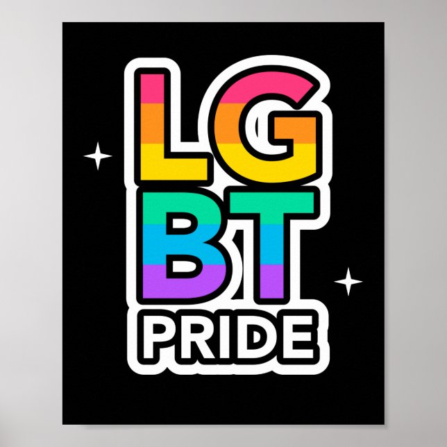 Póster LGBT+ORGULLO. Amo arcoiris (Frente)