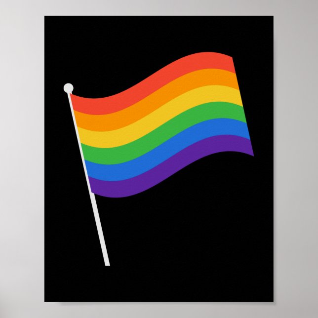Póster LGBT+orgullo. Bandera arco iris (Frente)