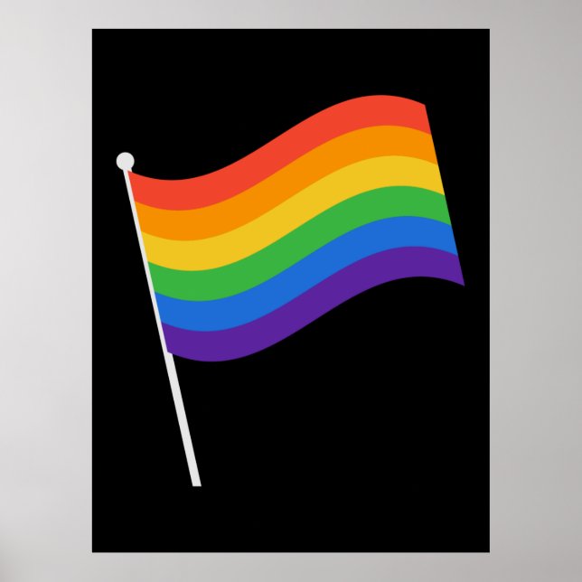 Póster LGBT+orgullo. Bandera arco iris (Frente)