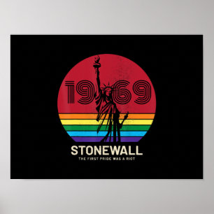 Póster Lgbt Orgullo Lesbiano Gay 52º Aniversario Stonewal