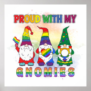 Póster LGBT Orgulloso de mis gnomos