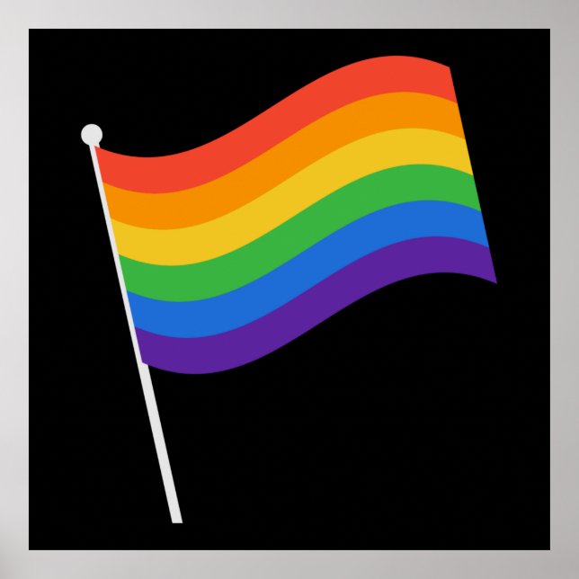 Póster LGBT+pride. Rainbow flag    Poster (Frente)