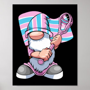 Póster Lgbt-q Gnome Trans Pri Transgénero Lacrosse Player