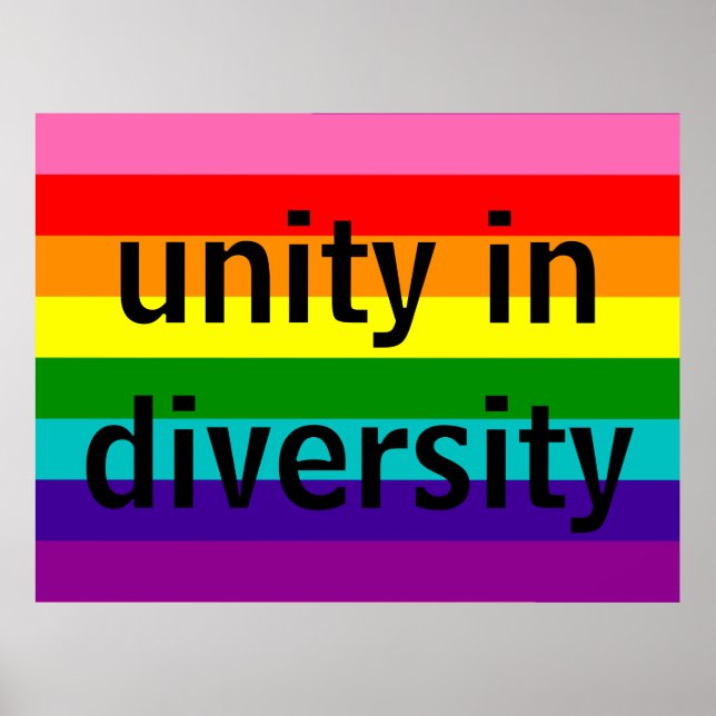 Póster LGBT Rainbow Flag Original 8 Striped Pattern (Frente)
