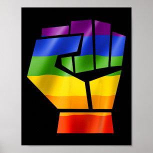 Póster Lgbt resiste el orgullo de lesbianas gays bisexual