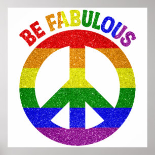 Póster LGBT, sé fabuloso
