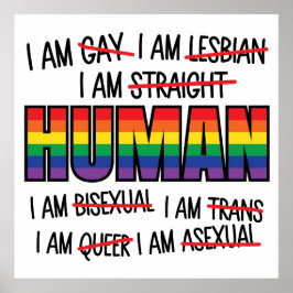 Póster LGBT Soy gay, soy humano