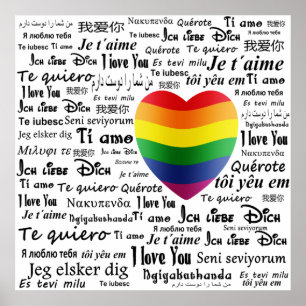 Póster LGBT te amo
