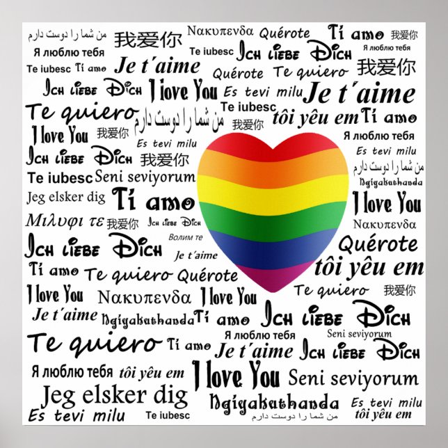 Póster LGBT te amo (Frente)
